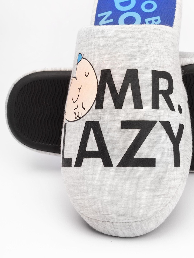 Vanilla Underground Grey Mr Men Winter Slippers - Image 4 of 4