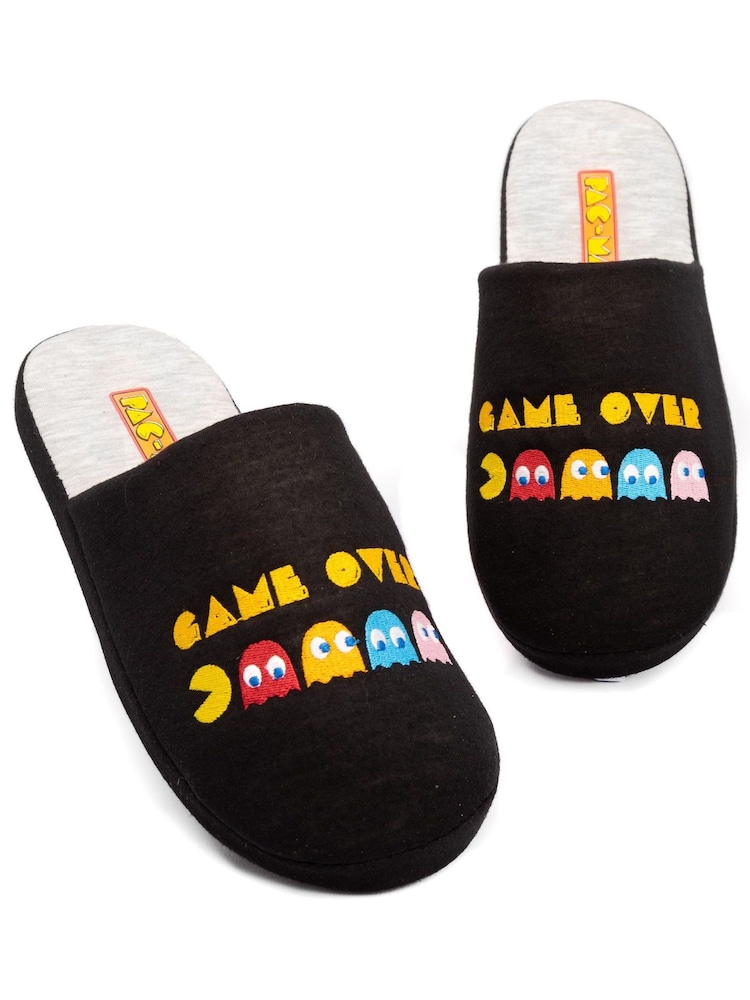 Vanilla Underground Black Pacman Winter Slippers - Image 1 of 5