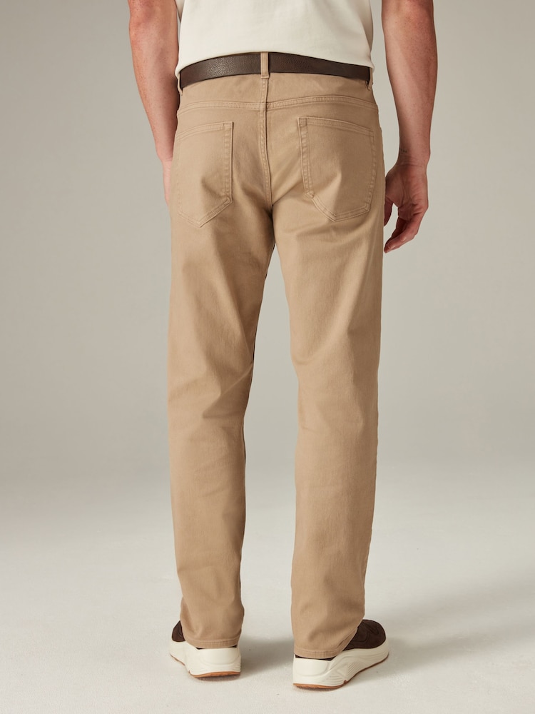 Tan Light Straight Fit Belted Authentic Jeans - Image 2 of 9