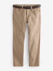 Tan Light Straight Fit Belted Authentic Jeans - Image 6 of 9