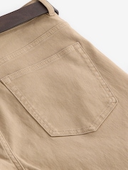 Tan Light Straight Fit Belted Authentic Jeans - Image 8 of 9