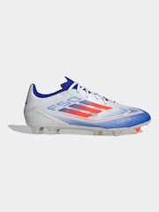 adidas White/Blue/Red F50 League Firm / Multi Ground Football Boots - Image 1 of 11