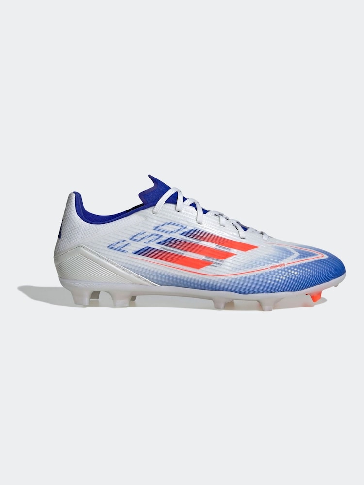 adidas White/Blue/Red F50 League Firm / Multi Ground Football Boots - Image 1 of 11