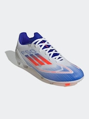 adidas White/Blue/Red F50 League Firm / Multi Ground Football Boots - Image 8 of 11
