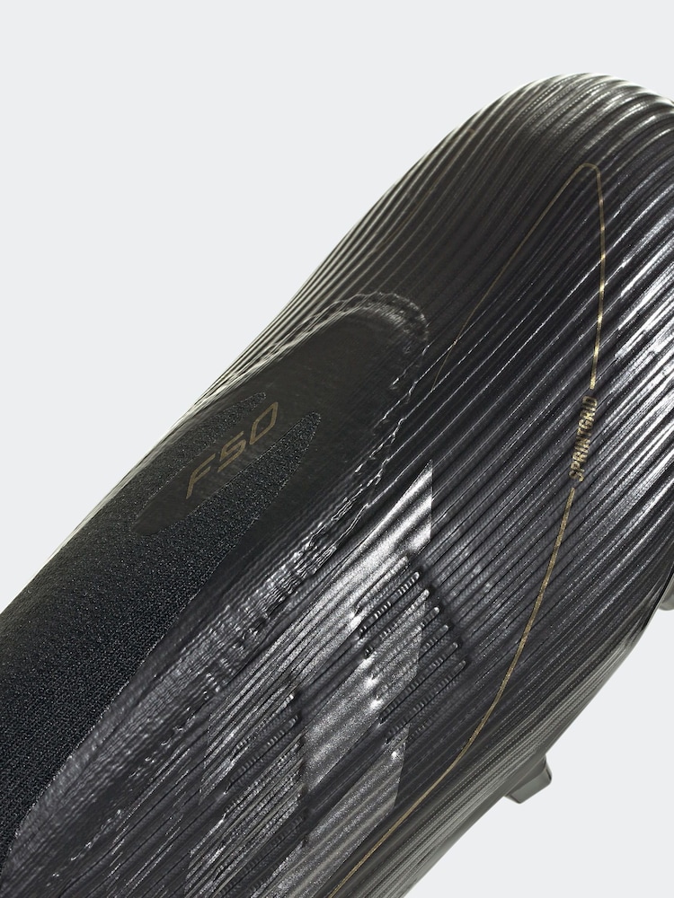 adidas Black/Gold F50 League Laceless Firm Multi Ground Boots - Image 10 of 10