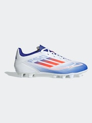 adidas White/Blue/Red F50 Club Flexible Ground Boots - Image 1 of 8
