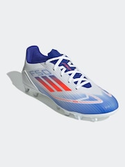 adidas White/Blue/Red F50 Club Flexible Ground Boots - Image 5 of 8
