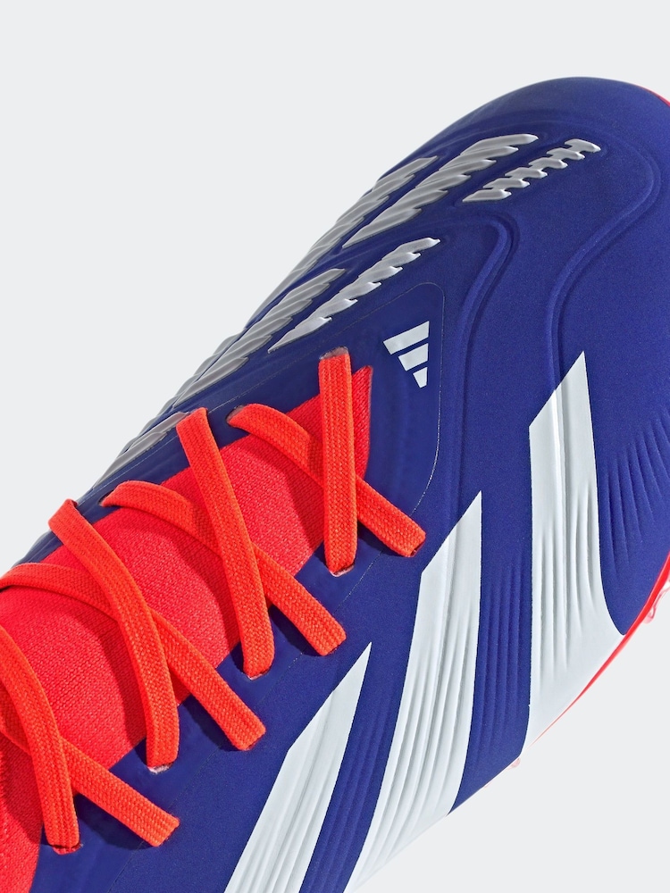 adidas Blue/White Predator Pro Firm Ground Boots - Image 10 of 10
