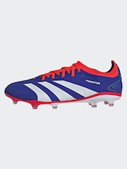 adidas Blue/White Predator Pro Firm Ground Boots - Image 2 of 10