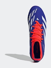 adidas Blue/White Predator Pro Firm Ground Boots - Image 7 of 10
