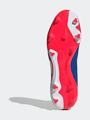 adidas Blue/White Predator League Laceless Firm Ground Boots - Image 6 of 13