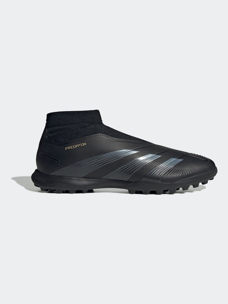 adidas Black/Gold Predator League Laceless Turf Football Boots - Image 1 of 11