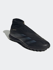 adidas Black/Gold Predator League Laceless Turf Football Boots - Image 4 of 11