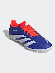 adidas Blue/White Predator Club Turf Football Boots - Image 3 of 10