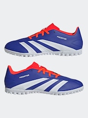 adidas Blue/White Predator Club Turf Football Boots - Image 6 of 10