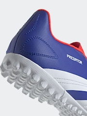 adidas Blue/White Predator Club Turf Football Boots - Image 9 of 10