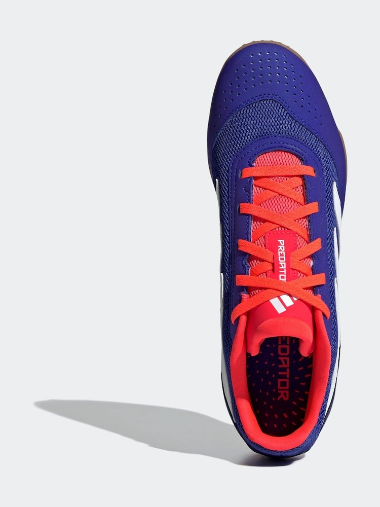 adidas Blue/White Predator Club in Sala Football Boots - Image 2 of 9