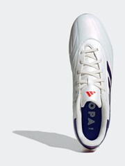 adidas White/Blue/Red Copa Pure 2 Club Turf Football Boots - Image 12 of 14