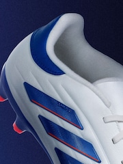 adidas White/Blue/Red Copa Pure 2 Club Turf Football Boots - Image 3 of 14