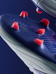 adidas White/Blue/Red Copa Pure 2 Club Turf Football Boots - Image 4 of 14