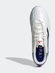adidas White/Blue/Red Copa Pure 2 League 2G/3G Artificial Grass Boots - Image 2 of 9