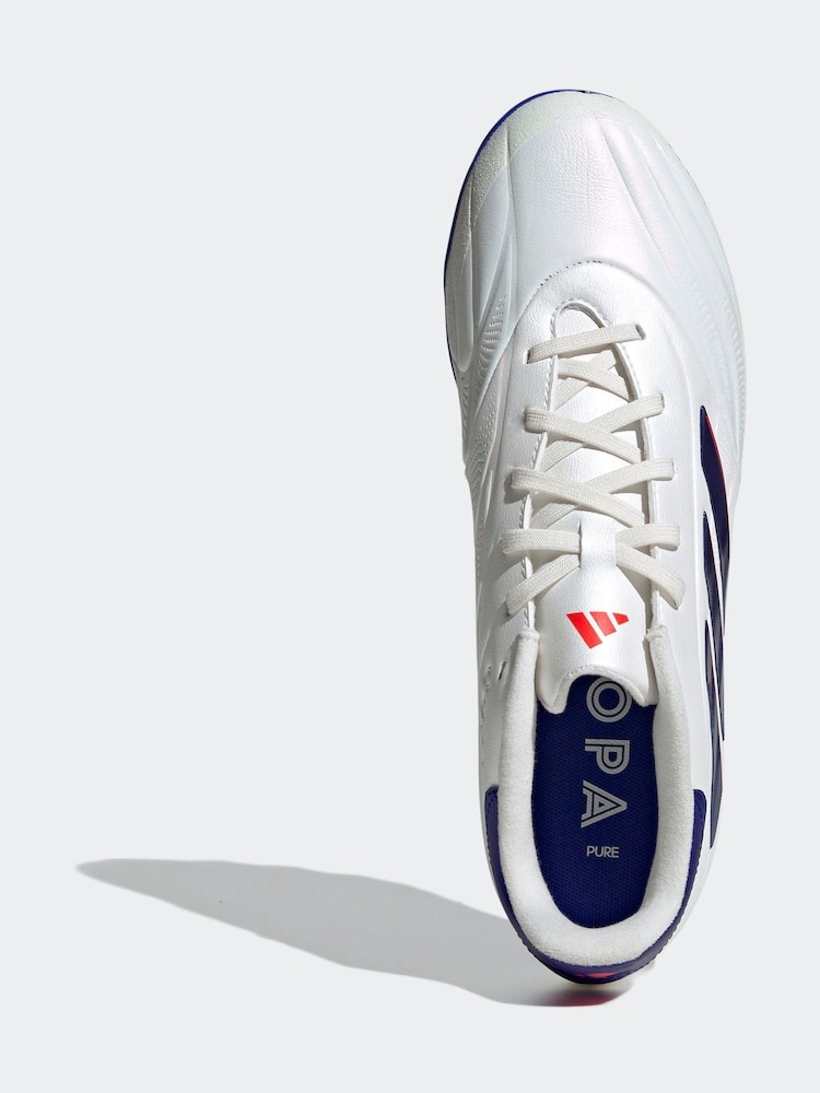 adidas White/Blue/Red Copa Pure 2 League 2G/3G Artificial Grass Boots - Image 2 of 9