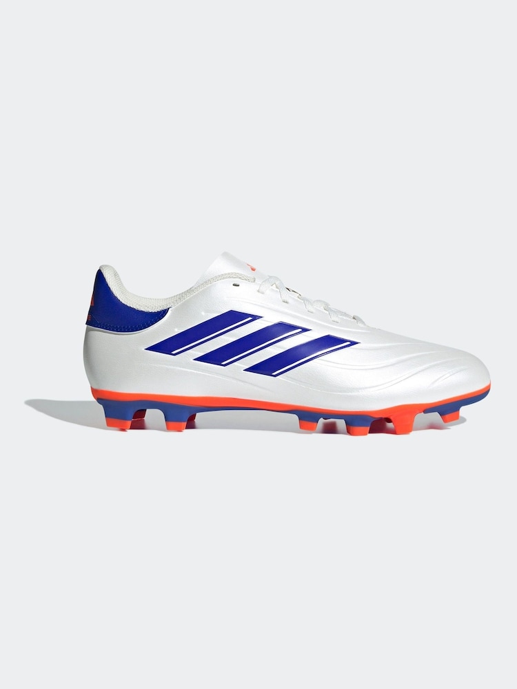 adidas White/Blue/Red Copa Pure 2 Club Flexible Ground Boots - Image 1 of 10