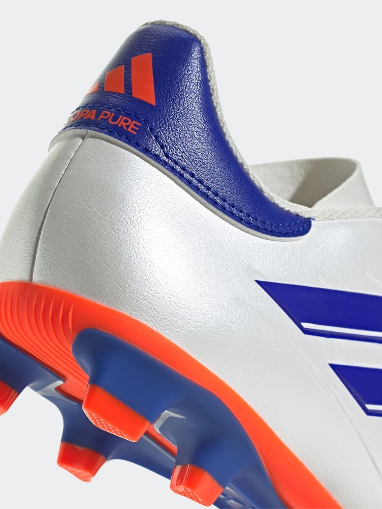 adidas White/Blue/Red Copa Pure 2 Club Flexible Ground Boots - Image 10 of 10