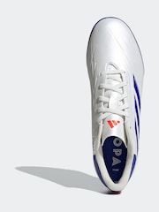 adidas White/Blue/Red Copa Pure 2 Club Turf Football Boots - Image 2 of 9