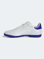adidas White/Blue/Red Copa Pure 2 Club Turf Football Boots - Image 4 of 9
