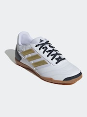 adidas White/Gold Super Sala II Indoor Football Boots - Image 3 of 9