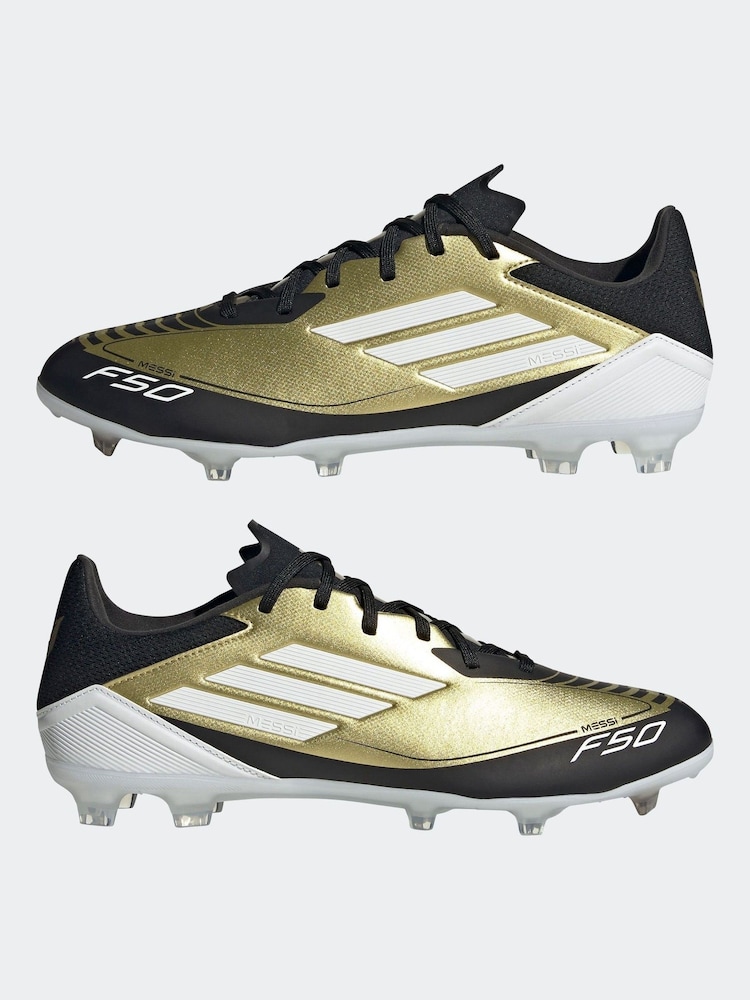 adidas Gold/White F50 League Messi Firm/Multi-Ground Boots - Image 14 of 20