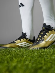 adidas Gold/White F50 League Messi Firm/Multi-Ground Boots - Image 3 of 20