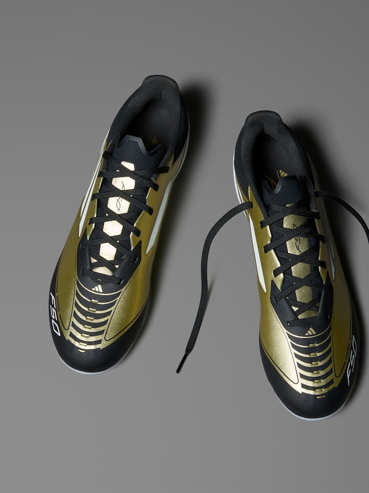 adidas Gold/White F50 League Messi Firm/Multi-Ground Boots - Image 5 of 20