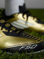 adidas Gold/White F50 League Messi Firm/Multi-Ground Boots - Image 7 of 20