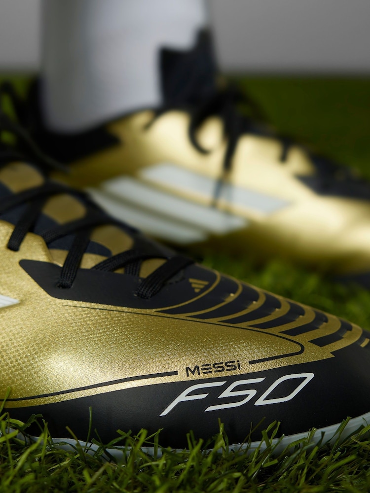 adidas Gold/White F50 League Messi Firm/Multi-Ground Boots - Image 7 of 20