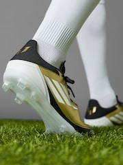 adidas Gold/White F50 League Messi Firm/Multi-Ground Boots - Image 9 of 20