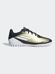 adidas Gold/White F50 Club Messi Turf Football Boots - Image 1 of 9