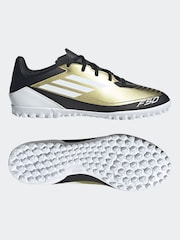 adidas Gold/White F50 Club Messi Turf Football Boots - Image 5 of 9