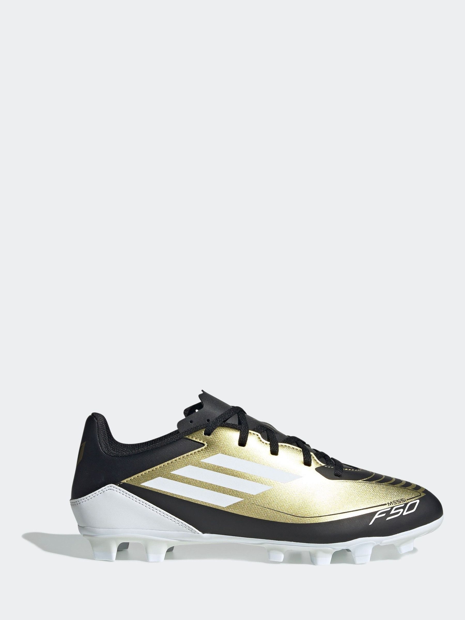 adidas Gold White F50 Club Messi Flexible Ground Football Boots