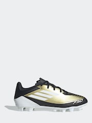 adidas Gold/White F50 Club Messi Flexible Ground Football Boots - Image 1 of 10