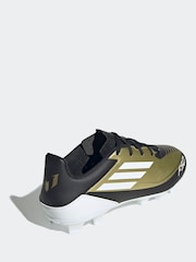 adidas Gold/White F50 Club Messi Flexible Ground Football Boots - Image 3 of 10