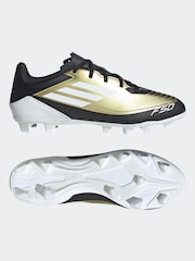 adidas Gold/White F50 Club Messi Flexible Ground Football Boots - Image 8 of 10