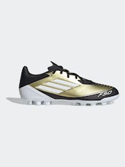 adidas Gold/White F50 League 2G/3G AG Messi Football Boots - Image 1 of 9