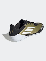 adidas Gold/White F50 League 2G/3G AG Messi Football Boots - Image 4 of 9