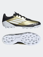 adidas Gold/White F50 League 2G/3G AG Messi Football Boots - Image 5 of 9