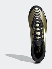 adidas Gold/White F50 League 2G/3G AG Messi Football Boots - Image 6 of 9