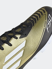 adidas Gold/White F50 League 2G/3G AG Messi Football Boots - Image 8 of 9