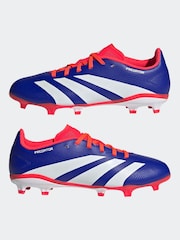 adidas Blue/White Predator League Firm Ground Boots Kids - Image 10 of 10