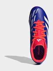 adidas Blue/White Predator League Firm Ground Boots Kids - Image 3 of 10